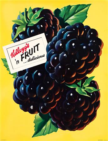 DESIGNER UNKNOWN. KELLOGGS / [BERRIES]. Group of 3 posters. 1964. Each approximately 23x17½ inches, 58½x44½ cm. Kellogg Co.